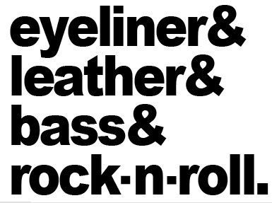 Eyeliner Leather Bass Rock n Roll