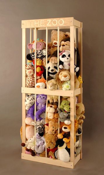 Got stuffed animals? Love this easy way to store & display them.