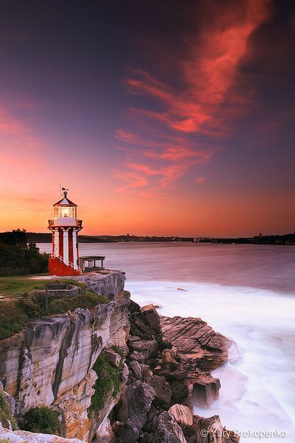Hornby Lighthouse at Sunset  Sydney, Australia