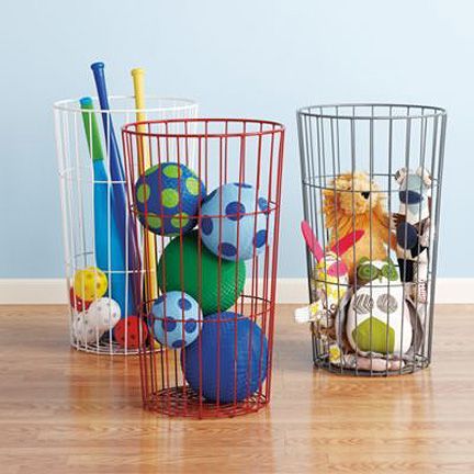 I think these bins from Land of Nod would be great outdoor toy storage.