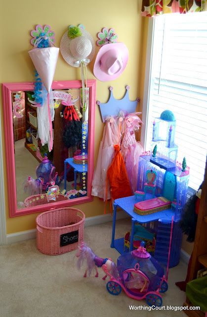 Love the mirror that is in the dress up play area corner.  Going to find a cheap