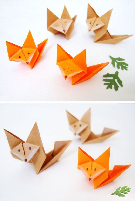 make paper origami fox