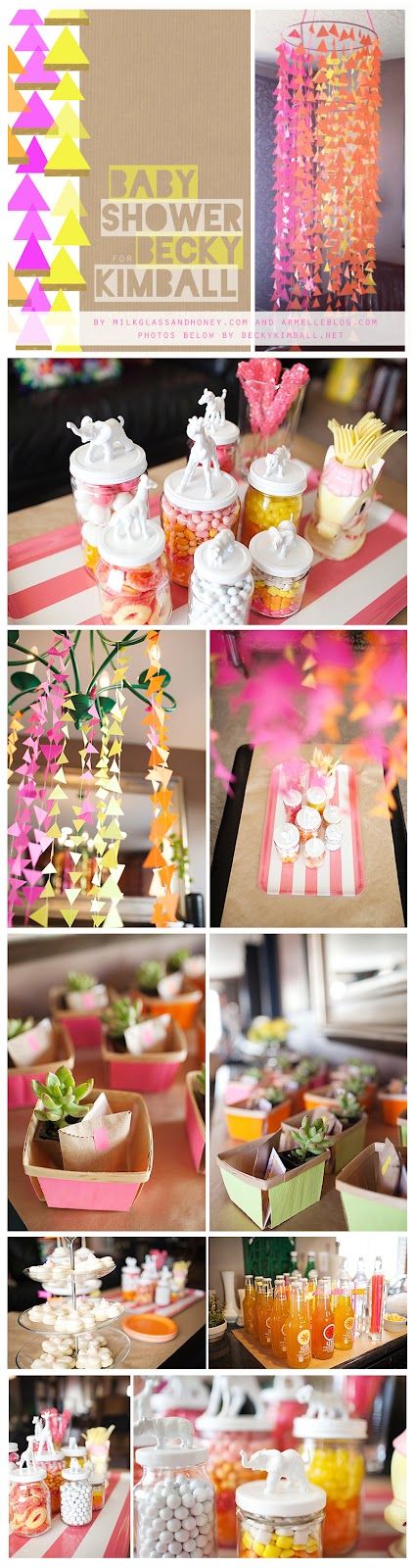 Neon Baby Shower…would any of these ideas work for the wedding?