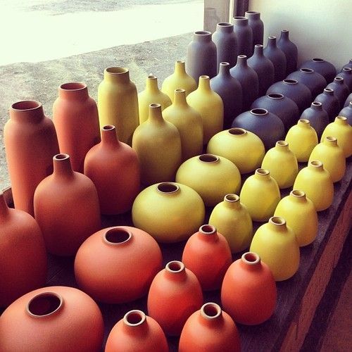 New vase colors in Sausalito. (at Heath Ceramics)