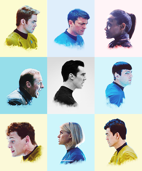 Star Trek 2013 Cast : Kirk, Bones McCoy, Uhura, Scotty, KHAN, Spock, Chekov, Car