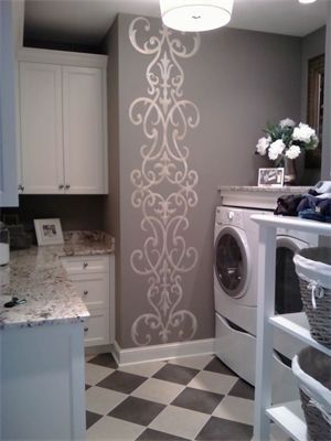 Stencil just one section of a wall…big impact! – Click image to find more Home