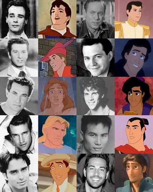 Voices of the Disney princes. Dang theyre almost as cute as their characters…