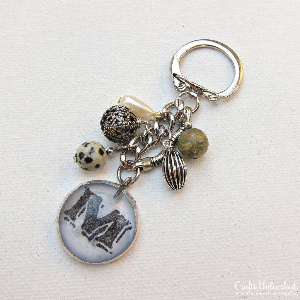 Anthropologie Inspired DIY Keychain  Look at the original, posted on the site, f