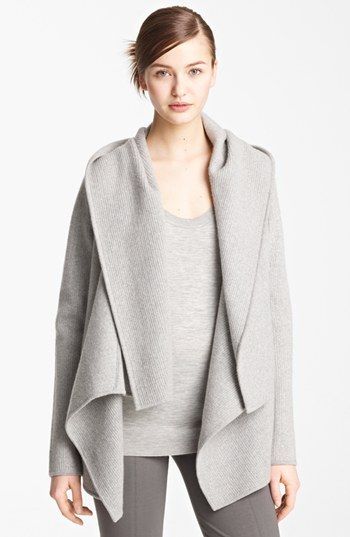 donna karan collection | hooded cashmere sweater jacket
