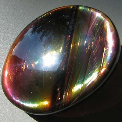 Precious Fire Obsidian is a material which only occurs on Glass Buttes in centra