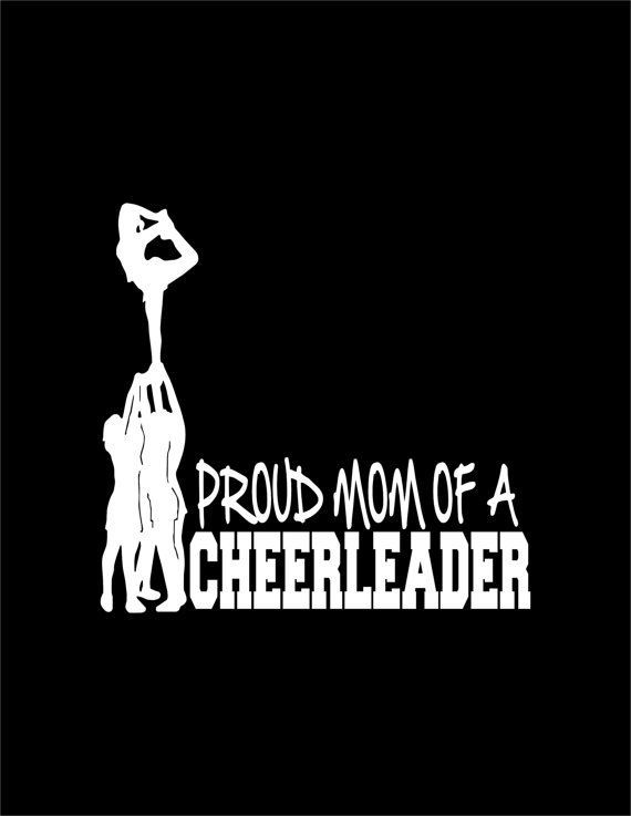 Proud Mom of a Cheerleader Decal Stunt Scorpion Cheerleading Laptop Cheer Window