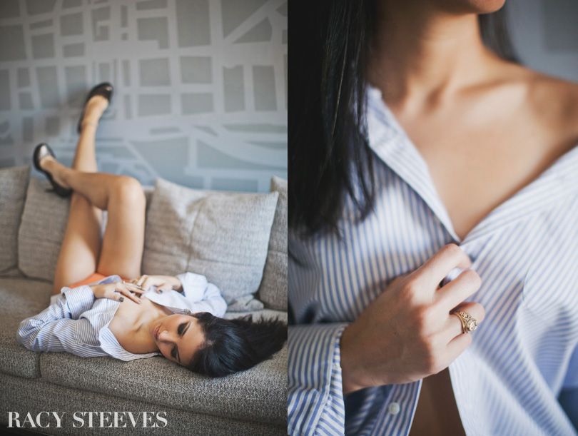 sexy boudoir portrait photo session at Le Meridien Hotel in downtown Dallas by D
