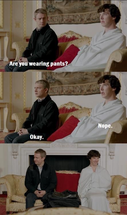 The thing that most american sherlockians don’t realize is, in England “trousers