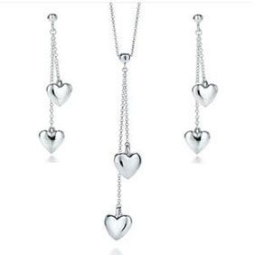 Tiffany & Co Double Hearts Drop Set