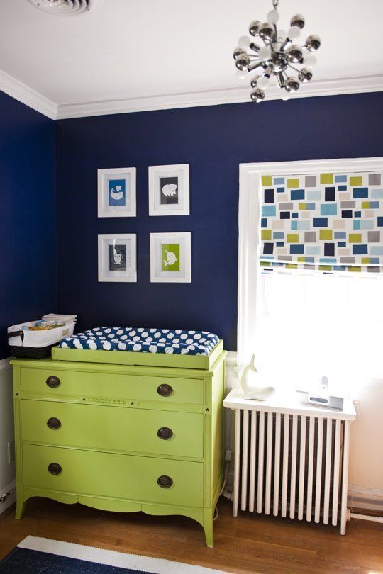 Cathys “Navy & Green Nursery” Room | Apartment Therapy: Room for Color Contest –