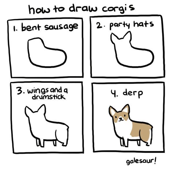 Corgis. | 17 Diagrams That Will Help You Draw (Almost) Anything