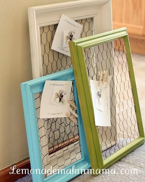 DIY Chicken Wire Frame DIY Home Decor Crafts Thinking of doing these for Gabbi a