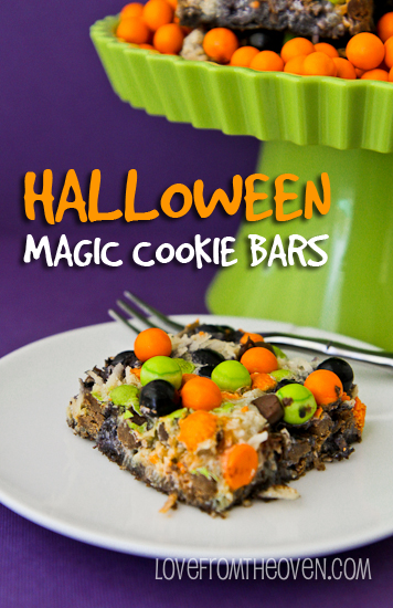 Halloween Magic #Cookie Bars- next time I will leave out the sixlets, they did n