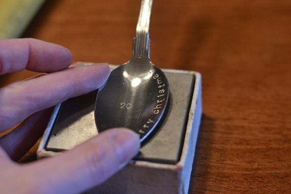 how to metal stamp on flatware (video). I would LOVE to learn to metal stamp, it