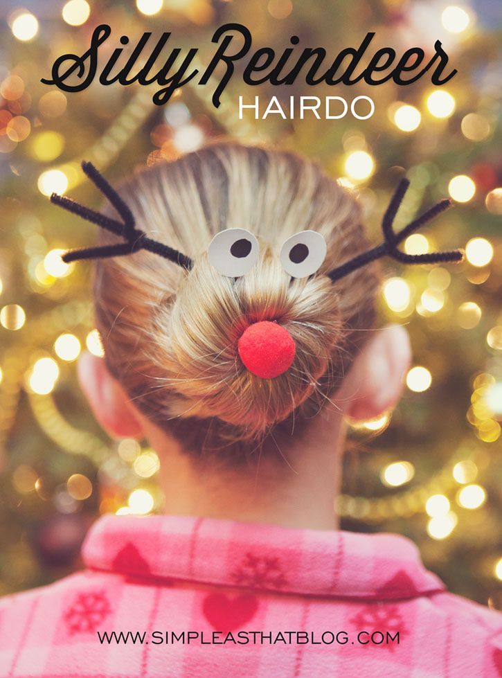 simple as that: Silly Reindeer Christmas Hairdo