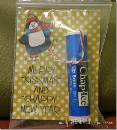 Another tag I created and tucked into a clear craft bag with a tube of Chapstick