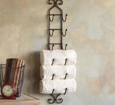 Bathroom Storage Ideas for Small Spaces – Wine Rack for Towels – Click Pic for 4