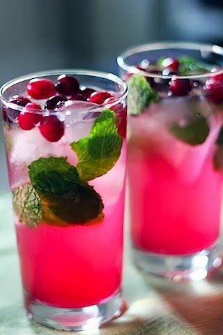 Cranberry mint ice drink…I would love this (even though I do not care for cran