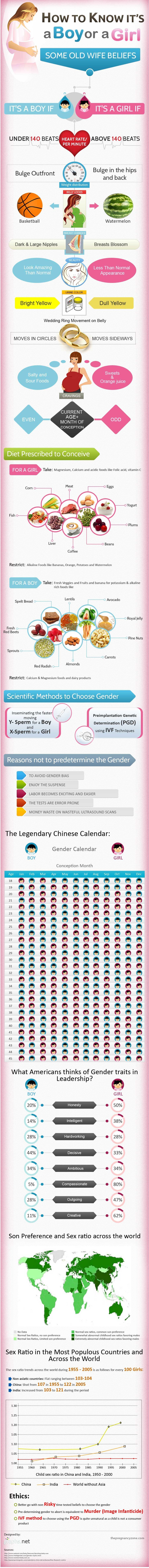 How to Know it’s a Boy or a Girl Infographic – This is so fun even if it may n
