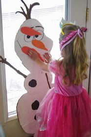 Pin the nose on olaf, Olaf, frozen birthday party games