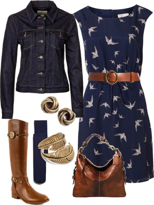 “Fall Swallow Dress” by vintagesparkles78  liked on Polyvore