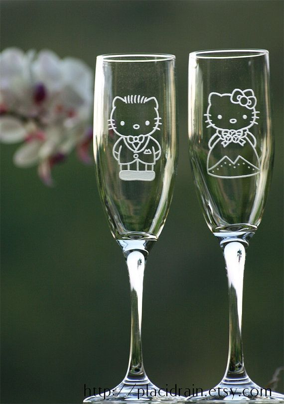 Hello Kitty and Dear Daniel champagne glass set :o)