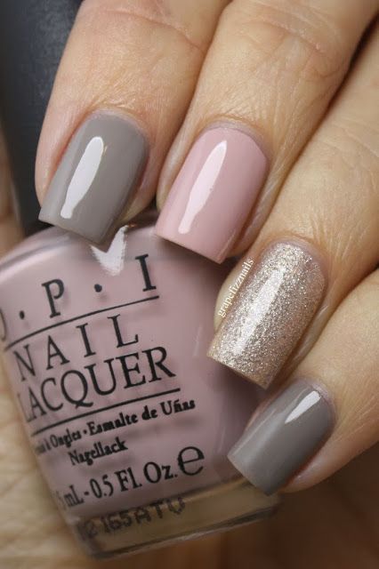 OPI French Quarter For Your Thoughts on my pointer and pinky fingers. middle fin