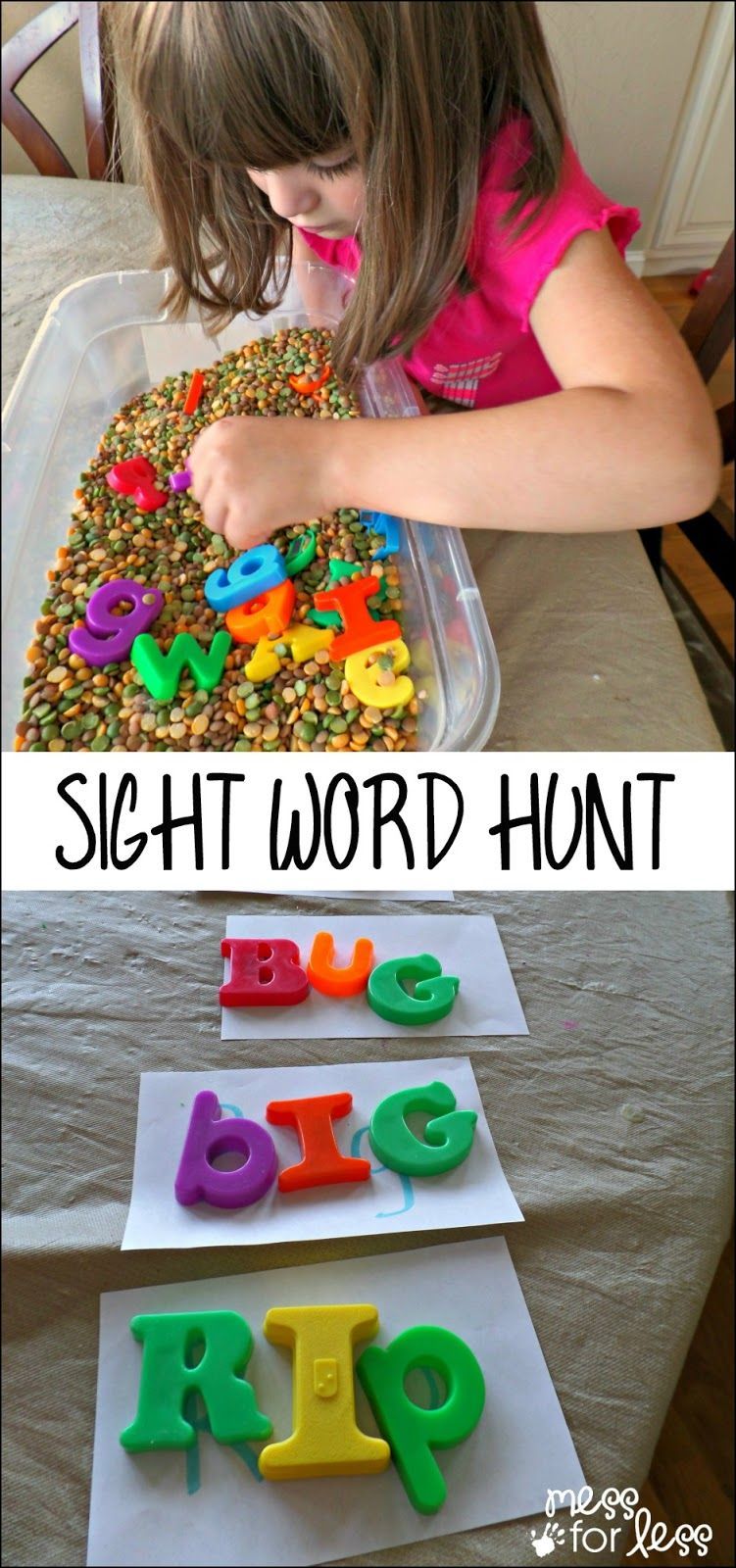 Sight Word Games – this Sight Word Hunt combines a sensory experience with learn