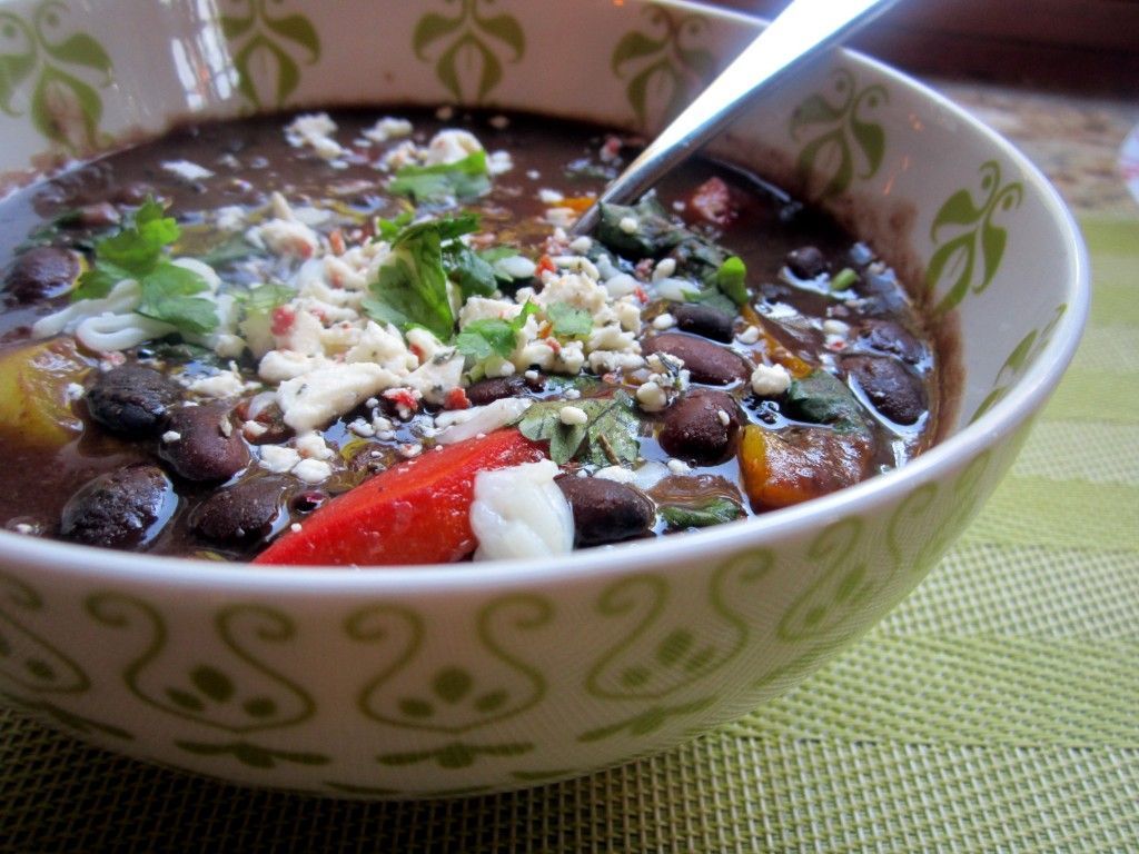 Spicy Caribbean Black Bean Soup. Beans are a great source of folate, along with