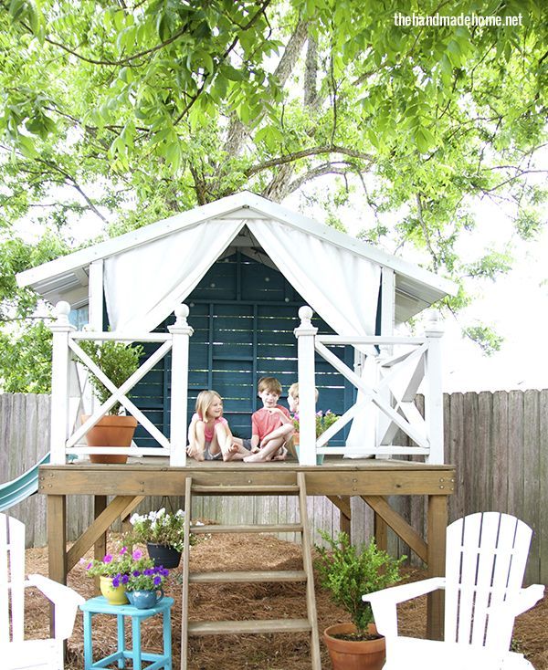 Awesome backyard playhouse.