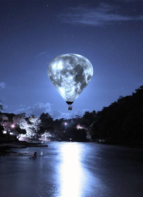 hot air balloon moon. I got engaged in one, now Id like an anniversary trip at n