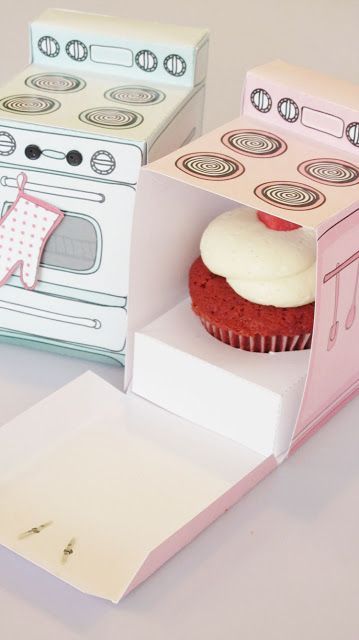 Printable cupcake box to gift indiv