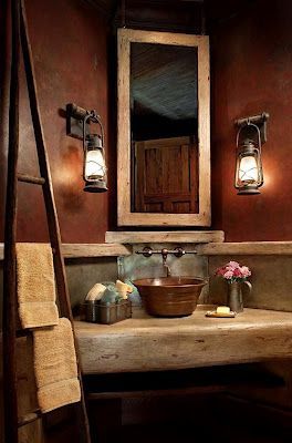 Rustic Western Bathroom I LOVE THIS