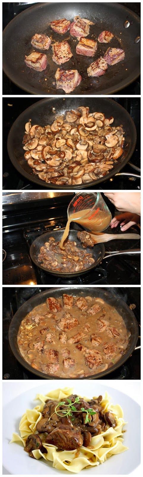 Steak Tips (butter in pan til hot… steak 5 min, flip + 5 min… add gravy) [mu