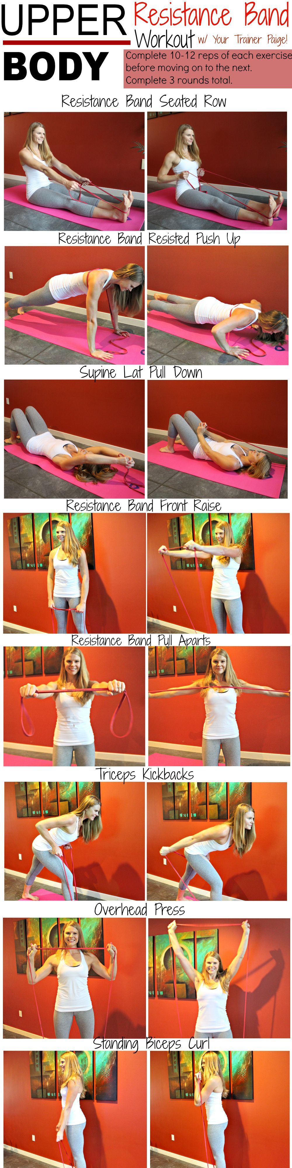 Upper Body Resistance Band Workout for Strong Arms. Pin now, check later.