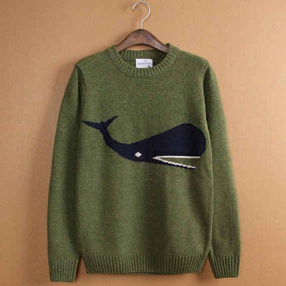 Whale Sweater | 17 Beautifully Ugly Hipster Sweaters You Can Buy On Etsy I LOVE