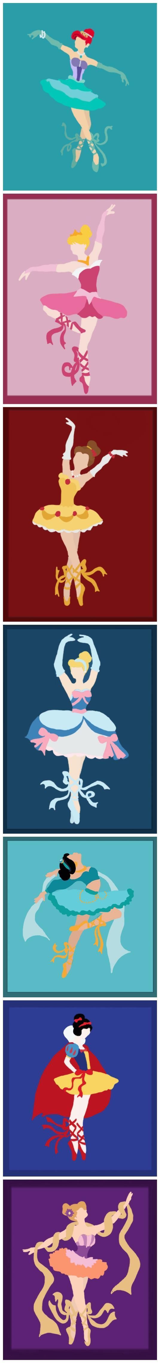 Disney princesses as ballerinas!