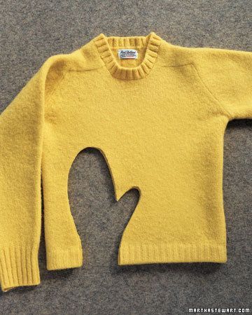 Gather old sweaters and use them to