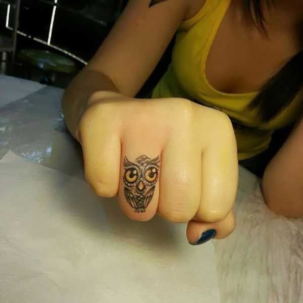 Owl Tattoo On Finger…cool but im