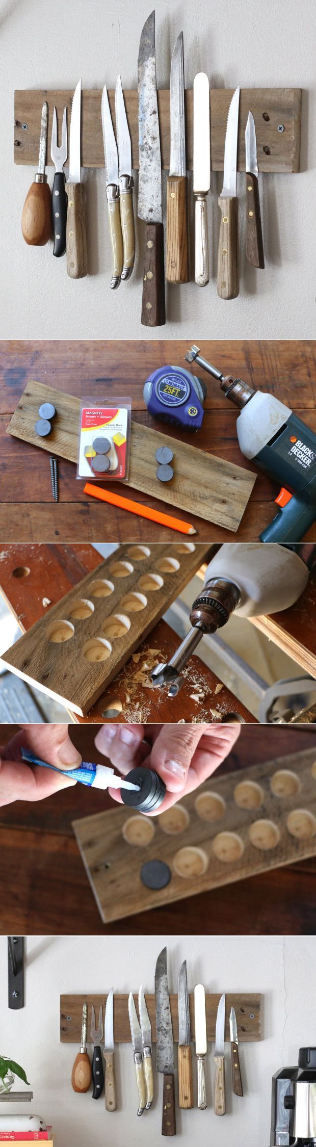 So cool! A DIY magnetic wall displa