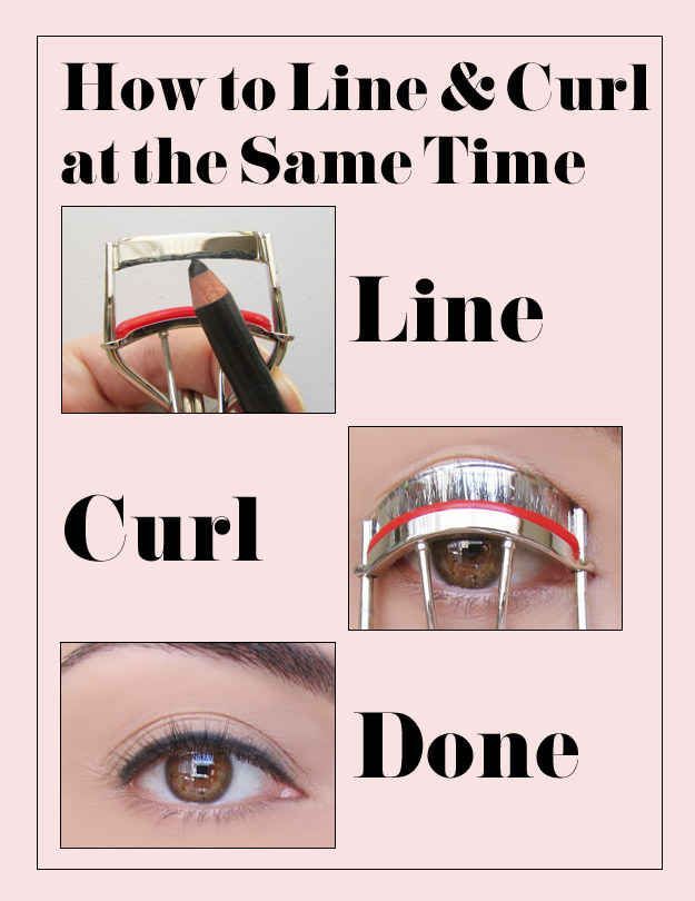Use your lash curler to get the per