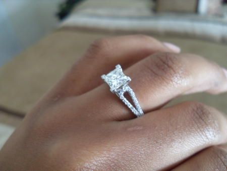 What a beautiful princess cut ring