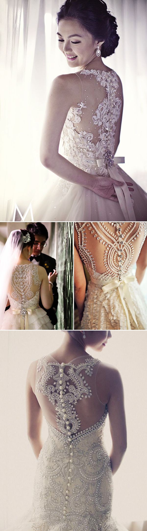 38 Stunning Lace Back Wedding Dress