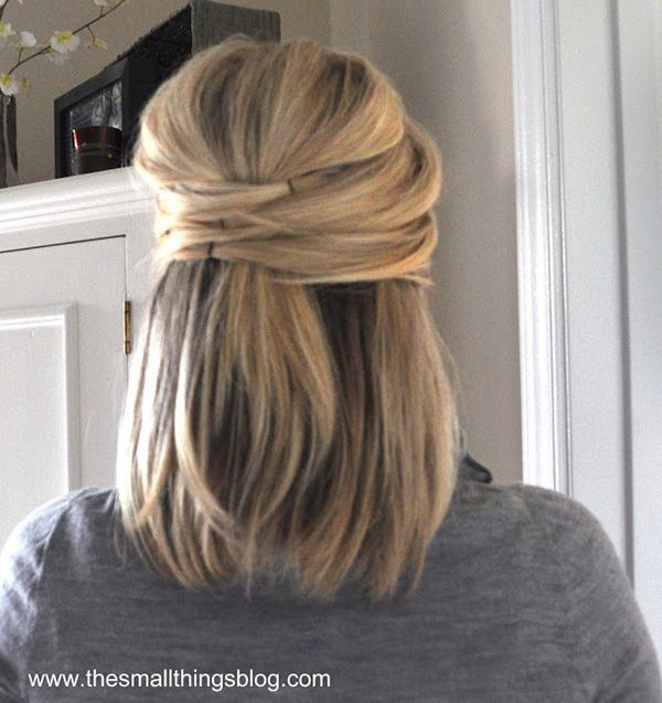 Elegant half-up hairstyle how to fr