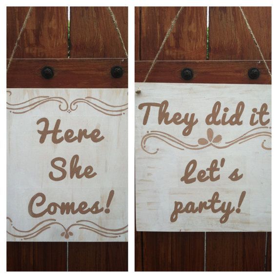 Ring Bearer Sign: Here She Comes an